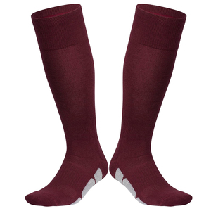 Chaussettes de sport respirantes à bout renforcé en tricot doux pour adultes, couleur bordeaux, antidérapantes, pour la course à pied, usage quotidien, en coton. - Product Image 1