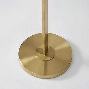 Lámpara de Pie con Pantalla de Vidrio Decorativa y Base Cromada para Iluminación de Sala de Estar de Lujo - Product Image 3