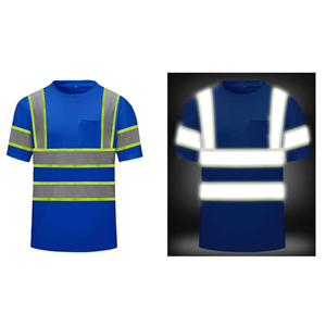 OEM Support <b>Hi</b> <b>Vis</b> Work Short Sleeve Construction Personal Security High Visibility Reflective Tape <b>T</b>-<b>Shirts</b> at Wholesale Price - Product Image 4