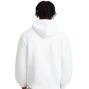 Sweat-shirt à capuche blanc pour homme, coupe ample, en coton French Terry, décontracté, pour l'automne, couleur unie, manches classiques, sweat-shirt tricoté - Product Image 2