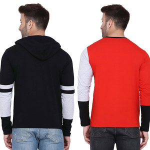 Suéter de Punto Casual para Hombre, Cuello Redondo, Manga Larga con Cierre, Color Rojo, Negro y Gris, Corte Regular, para Invierno - Product Image 2