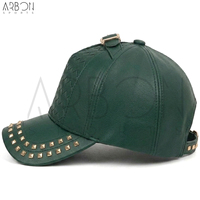 Gorras Deportivas de Moda Hechas a Mano en Cuero Sintético Verde Oscuro, Producto de Última Tendencia, Cómodas, de Alta Calidad, Buen Proveedor
