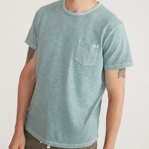 Camiseta de Algodón Orgánico con Bolsillo, Camiseta de Verano para Hombre, Manga Corta, Camisetas de Color Sólido, Camisetas Personalizadas, Ropa Sostenible - Product Image 1