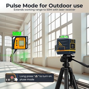 Niveau laser 360° auto-nivelant, W04CG amélioré 4x360 °   Niveau laser Bluetooth pour la construction avec base rotative électrique - Product Image 4