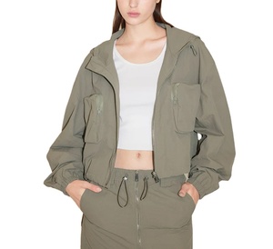 Chaqueta cortavientos de mujer de alta calidad, chaqueta cortavientos Anorak con cremallera de gran tamaño, chaqueta universitaria transpirable - Product Image 3
