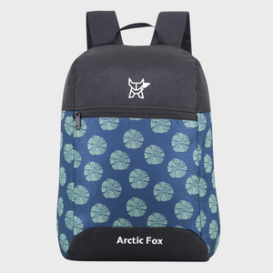 Sac d'école Arctic Fox Tuition Dart bleu foncé - Sac à dos durable en polyester maillé avec fermeture éclair, motif géométrique, doublure en lin amovible - Product Image 1