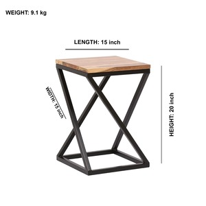 Mesa de centro metálica compacta en forma de C, mesa alta, para dormitorio, escritorio de oficina, mesita de noche para sala de estar - Product Image 2