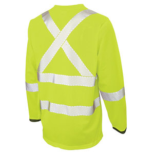 Custom Design Breathable Construction Uniform T-Shirts Long Sleeve Hi Vis Reflective Road Safety T-Shirt for Men - Product Image 4