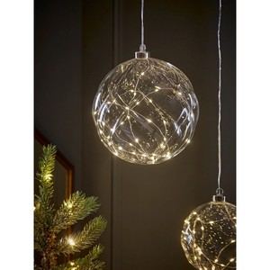 Boules de Noël en verre élégantes, ornements suspendus adaptés à la décoration des maisons, restaurants, bureaux, hôtels, cafés - Product Image 1