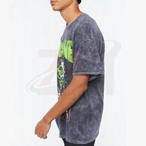 Camisetas de Hombre de Manga Corta Estampadas 100% Algodón, Ropa Casual de Color Negro, Impresión de Logotipo Personalizado, 220 GSM, Nueva Colección de Alta Calidad - Product Image 4