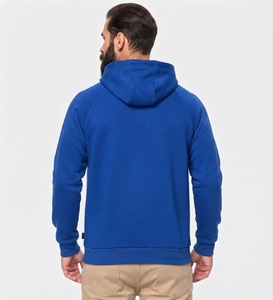 Sweat-shirt à capuche bleu roi pour homme, manches raglan, couleur unie, pull décontracté avec poche kangourou, coupe classique, vêtement d'automne - Product Image 2