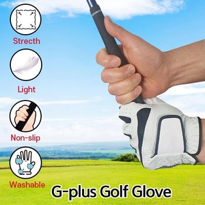 Gants de golf en cuir Cabretta blancs respirants, antidérapants, pour droitier, unisexe, à enfiler - Product Image 5