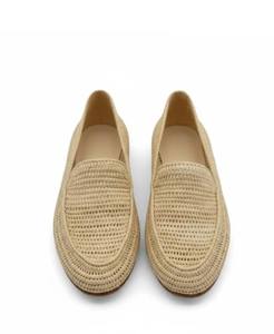 Chaussures en raphia marocaines faites à la main pour hommes – Mocassins en raphia naturel |   Mocassins de mariage artisanaux, sandales d'été durables - Product Image 1