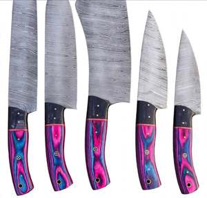 Ensemble d'outils de cuisine professionnels en acier à motifs, 5 pièces, collection de présentation haut de gamme - Product Image 3