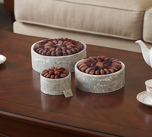 Set Of 3 Chocolate and Cupcake Stands Mother Of Pearls Riser Platters and Trays For Kitchenware Cake Utensils <b>Tools</b> - Product Image 1