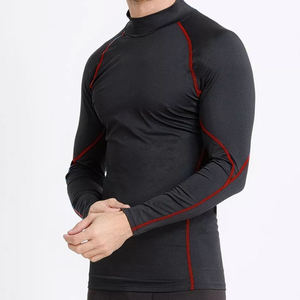 New Arrival 2026 Customized Logo Silk Screen Printed Mens Long Sleeves All Black Surfing Rash Vests Swimming Rash Guards - Product Image 1