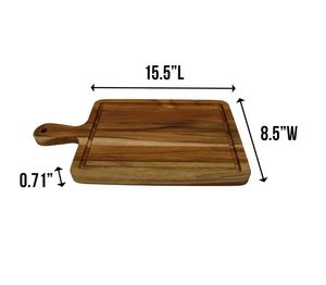 Timber Flip Wooden Board Rectangle Chopping Board With Handle Handmade Mango Wood <b>Kitchen</b> Cutting Block Set Combination Package - Product Image 3