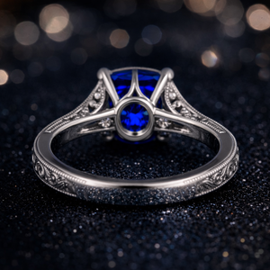 แหวนหมั้นเพชรทรงคุชชั่นสุดหรู ชุบทอง 14K ดีไซน์ลายฉลุแบบวินเทจ เหมาะสำหรับงานปาร์ตี้ - Product Image 2