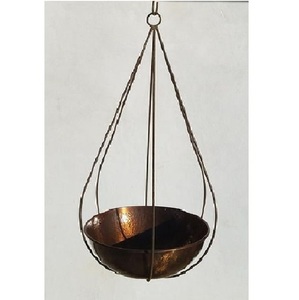 Maceta Colgante de Metal Vintage, Diseño Rústico, Forma Circular, para Exhibición de Plantas en Interiores y Exteriores - Product Image 1