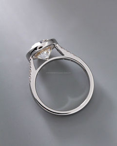 Igi/gia แล็บตัดเพชรวินเทจ14K สีเหลืองแหวนแต่งงาน/งานหมั้นใส่ได้ทั้งชายและหญิงสีขาวทองคุณภาพดีสำหรับงานปาร์ตี้ครบรอบ-คุ้มค่า - Product Image 3