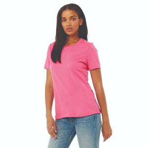 Camiseta de Manga Corta para Mujer, 100% Algodón Peinado y Hilado en Anillo Airlume, 32 Single, 4.2 oz, Color Rosa Charity, Corte Relajado, Tendencia Top - Product Image 2