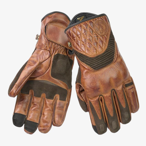 Gants de moto en cuir marron, gants de course à moto à doigts complets, respirants, antidérapants, pour le cyclisme en plein air - Product Image 4