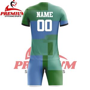 Uniforme de football de qualité supérieure pour hommes, personnalisé, respirant, manches courtes, logo OEM, couleur unie, 100% polyester - Product Image 5