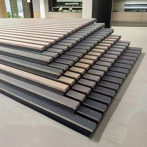 Panneaux acoustiques en bois au design moderne, surface lisse, grain de bois, décoration murale pour la maison et le bureau, pour entrepôts, prix de gros disponible - Product Image 1