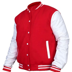 Custom Chenille Embroidered Leather Sleeve Varsity Jacket <b>Men</b> & Women - Product Image 3