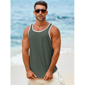 เสื้อกล้ามออกกำลังกายแบบไม่มีแขนสำหรับผู้ชาย – เสื้อฟิตเนสระบายอากาศแห้งเร็ว – เสื้อกั๊กออกกำลังกายน้ำหนักเบาสำหรับการฝึกซ้อมและเล่นกีฬา - Product Image 2