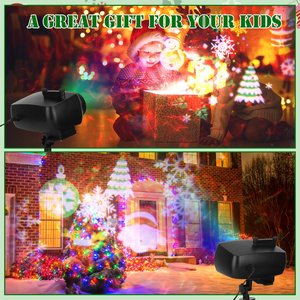 Proiettore per le vacanze 2-in-1 Lampada a 10 colori per onde oceaniche 10 HD scivola 3 basi per illuminazione decorativa con telecomando per interni esterni per nuovi - Product Image 4