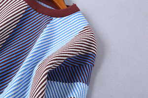 Autumn Winter Fashion Sweater Sets Women Striped Patterns Knitted Jumpers Mid-Calf Length Knit <b>Skirt</b> Suit Casual Knitwear - Product Image 2