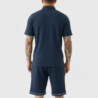 Ensemble de golf deux pièces style urbain : Polo et short en coton respirant tricoté pour homme – Vente en gros