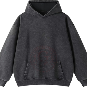 Sudadera con Capucha Extra Grande de Algodón Grueso Lavado para Mujer, con Estilo Vintage para Ropa Casual - Product Image 1