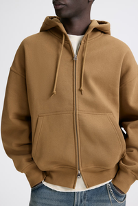 Sudaderas con Capucha para Hombre, de Primera Calidad, al por Mayor, con Cierre Completo, Logotipo Personalizado, Forradas, 100% Algodón, Gruesas, 380 GSM, Talla Grande - Product Image 5