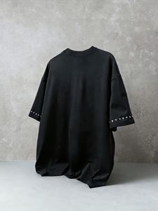 T-shirt graphique personnalisé pour homme avec strass thermocollants, à pois brillants, manches courtes, col rond, OEM ODM, faible MOQ - Product Image 4
