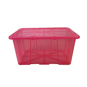 Caja de Almacenamiento Rectangular Transparente Rosa Folin de PP con Tapa, Reciclable, con Recubrimiento UV, 2mm de Grosor, Personalizable para Uso Agrícola - Product Image 3