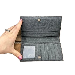 Cartera Larga Unisex de Cuero Genuino, Tallada a Mano con Estampados de Animales, Estilo Occidental Vintage, con Bloqueo RFID, para Uso Diario - Product Image 2