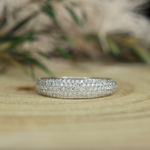 Nuevo Anillo de Plata S925, Estilo Europeo y Americano, Completamente Incrustado, Estilo de Moda de Instagram, Joyería de Boutique para Mujer - Product Image 1