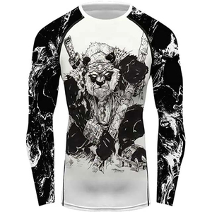 Camiseta Deportiva Sublimada Personalizada para Jiu Jitsu, MMA, BJJ, con Mangas Largas, Venta al Por Mayor, Impresión Personalizada, Transpirable, Poliéster/Nailon - Product Image 1