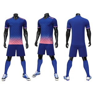 Conjunto de Uniforme de Fútbol Personalizado para Hombre, Cuello en V, Manga Corta, Color Degradado, Sublimado, Poliéster que Absorbe la Humedad, para Adultos, Todas las Temporadas - Product Image 6