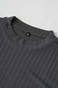 T-shirt en piqué 100% coton, col rond, manches courtes, coupe classique, décontracté, basique pour homme, SOSH 4 - Product Image 5