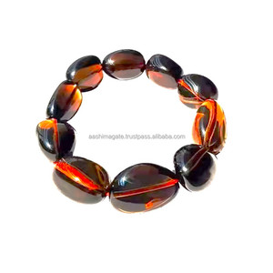 Wholesale 16mm SMOKEY QUARTZ CRUCIBLE CRYSTAL <b>Healing</b> Beaded <b>Bracelets</b> Classic Style Fashion Stranded Accessories AASHIM AGATE - Product Image 1