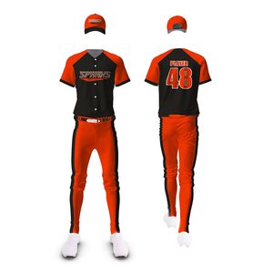 Ensemble d'uniformes de baseball personnalisés de haute qualité pour hommes, vêtements de sport de baseball, uniforme de baseball conçu pour les équipes - Product Image 1