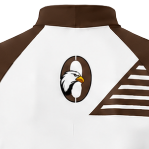 Ensemble maillot et short de cyclisme marron foncé et blanc, manches courtes, fermeture éclair intégrale, respirant, rembourré, pour la course à vélo, l'entraînement et les performances sportives - Product Image 4