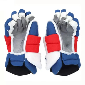 Polyester Fabric Quick Dry Winter Unisex Waterproof PU/Eva Foam Outdoor Sports Ice Hockey Gloves <b>Adjustable</b> Wrist <b>Strap</b> - Product Image 5