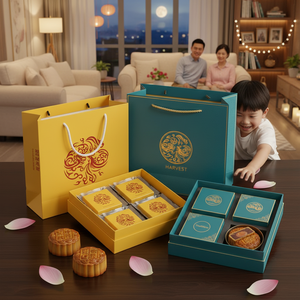 Custom Printing Personalized <b>Box</b> Mid Autumn Festival Mooncake Gift <b>Box</b> with Magnetic Closure and Luxury Finishing - Product Image 1