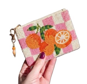 <b>Multi</b> Colour Striped Embroidered XOXO Coin Purse Zipper Wallet Travel Use For Everyday Use Gifting Parties Fashion Accessory - Product Image 4