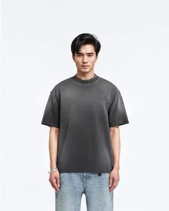 Camiseta Vintage de Corte Holgado con Lavado Ácido, 100% Algodón, Efecto Desgastado por el Sol, Top Corto de Secado Rápido, 280 g/m², Peso Pesado, Lisa, Oversize, Unisex para Hombre - Product Image 3