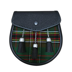 Sporran hybride semi-robe en cuir tartan Tara Murphy Highland Outfit avec ceinture à chaîne – Fournitures d'usine - Product Image 1